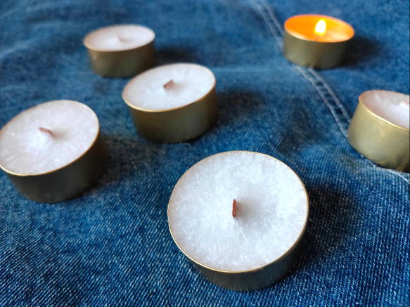 木芯キャンドル palm wax(ティーライト) 6個セット キャンドル