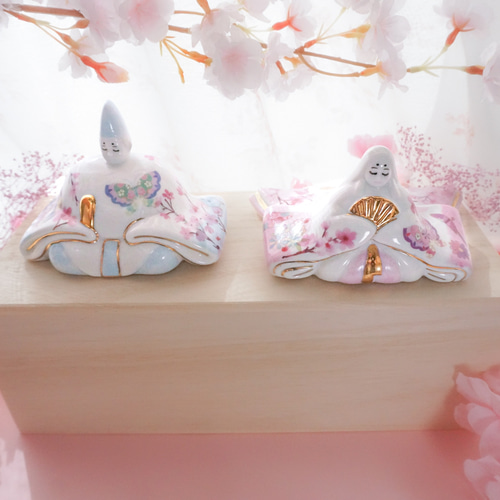 陶器のお雛様 〜ひな祭り〜 桃の節句 ひな人形・雛飾り ❤︎Blanche