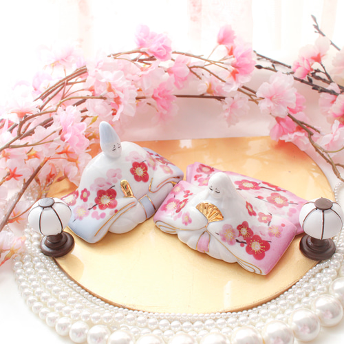 陶器のお雛様 〜ひな祭り〜 桃の節句 ひな人形・雛飾り ❤︎Blanche