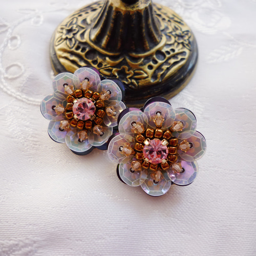 SWAROVSKI　スパンコールピアス SWAROVSKIスパンコールピアス