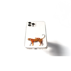 虎さんと虎柄ネコさん 猫 スマホケース：iPhone15〜 3枚目の画像