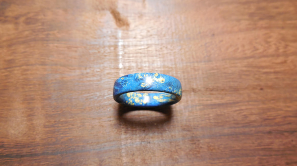 惑星スタビライズドウッド(メイプル瘤)１ピースの指輪 5枚目の画像