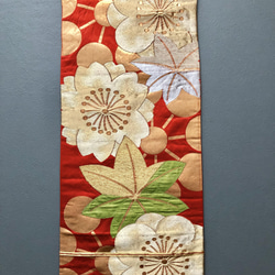 帯のタペストリー　輝く菊と鶴　2　正月飾り　　SDGｓ　サスティナブル 4枚目の画像