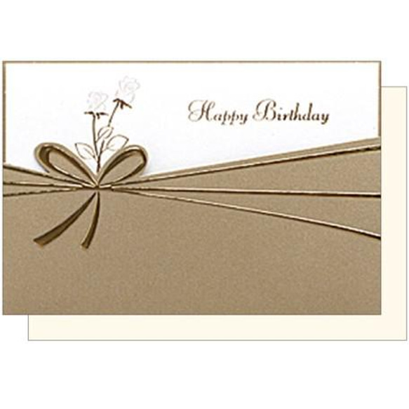 再入荷！人気商品！イタリア製　大人のバースデーカード『華やかで美しいお誕生日カード』～リボン付き～ 6枚目の画像