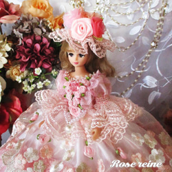sold シンデレラ 花の妖精ロマンスシルエット スウィートピンクが華やぐボリュームフリルドールドレス 2枚目の画像