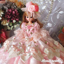 sold シンデレラ 花の妖精ロマンスシルエット スウィートピンクが華やぐボリュームフリルドールドレス 10枚目の画像