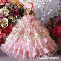 sold シンデレラ 花の妖精ロマンスシルエット スウィートピンクが華やぐボリュームフリルドールドレス 3枚目の画像