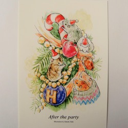 ハムスターのポストカード2枚セット　「パーティの後で」 5枚目の画像
