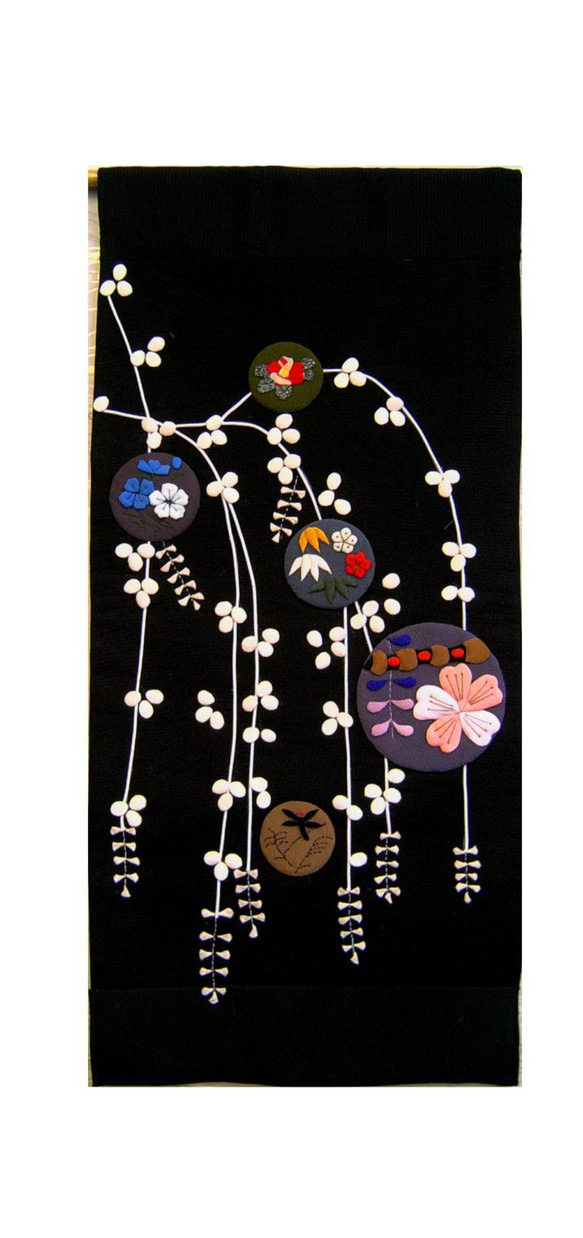 キット】花尽くしのタペストリー【押し絵】【古布】 キット 和
