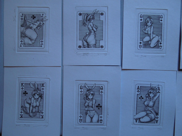 萌銅版画　全コレクション５５種　銅版画　エングレーヴィング　engraving 絵画　イラスト　手描きイラスト　 2枚目の画像