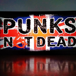 イギリス UK パンクロック PUNKS NOT DEAD サイン 看板 置物 雑貨 LED2wayライトBOX 1枚目の画像