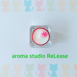 ６つの香りが楽しめる　アロマソイキャンドル　ねこちゃんモチーフ　ティーライトアソート　6個入り〈キャンドルホルダー付き〉 4枚目の画像