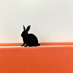 ウサギ のしおり,ブックマーク　座姿（読書,本,プレゼント,母の日,DOG,BOOKMARK） 2枚目の画像