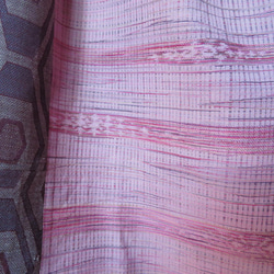 紫系　ウールの着物をパッチしたギャザースカート　着物リメイク　訳あり価格 6枚目の画像