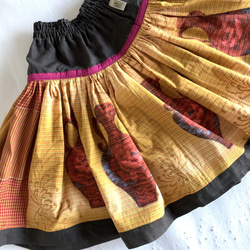 XS~S size　深紅の牡丹の壺・布団皮スカート 10枚目の画像