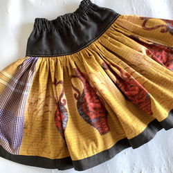XS~S size　深紅の牡丹の壺・布団皮スカート 6枚目の画像