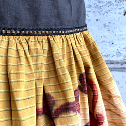 XS~S size　深紅の牡丹の壺・布団皮スカート 7枚目の画像