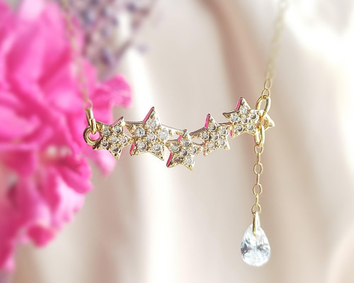 星屑降る夜〜【k14gf ネックレス】雪の結晶 クリスマス 誕生日