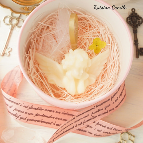 名入れタグ】選べる精油＆香り / 天然石 / 天使のアロマワックスサシェ