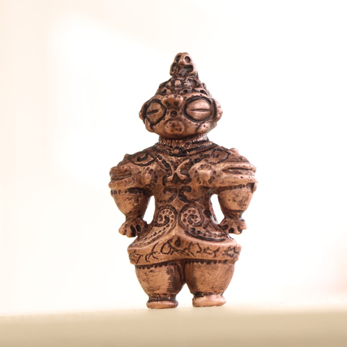 恵比須田遺跡 豆遮光器土偶 ペンダント （659-543/純銅製） ネックレス