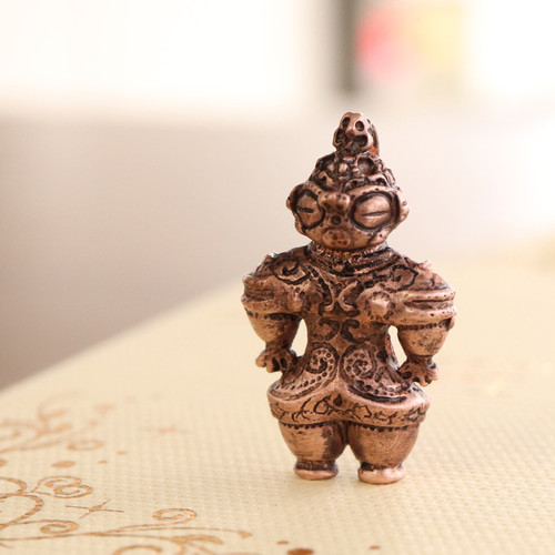 恵比須田遺跡 豆遮光器土偶 ペンダント （659-543/純銅製