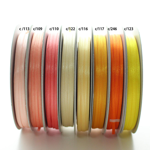 両面サテンリボン 日本製/CO6330-3・6・9・12・15・18・24mm幅【7幅