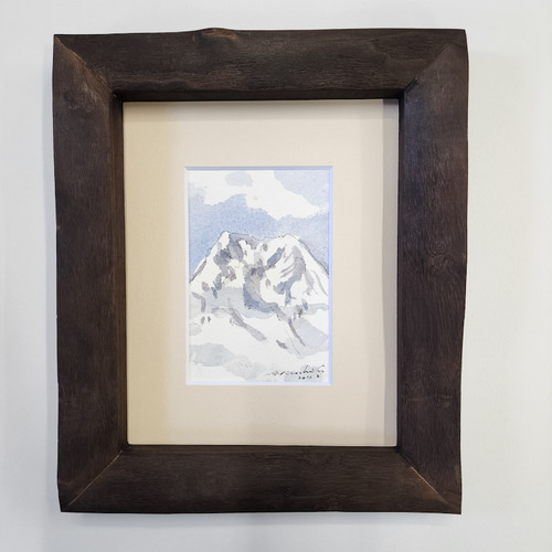 水彩画】「冬の路 56 」 新潟（妙高山） 絵画 アトリエZenkichi