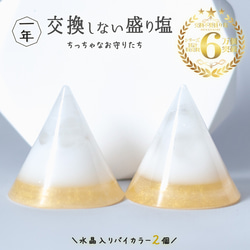 選べる天然石 ミニダイヤ型オルゴナイト 交換しない盛り塩 セット