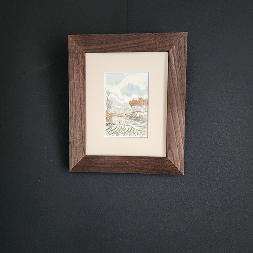 水彩画】「秋の路 16 」 群馬（奥軽井沢） 絵画 アトリエ