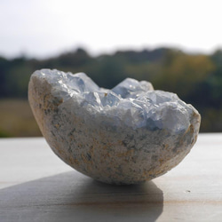 天然石 約554g約87mmセレスタイト(マダガスカル産)ハート型半球原石結晶ぎっしり天青石[ce-211214-01] 16枚目の画像