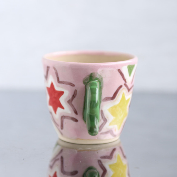 Mug Cup / Momiji Pattern (粉色) 耳把 第4張的照片