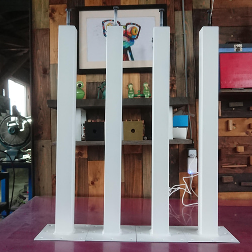 マットホワイトでアイアンな極太鉄脚♪50×50×650mm 4脚Ver. 塗装色変更