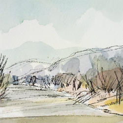 水彩画】「剱の路 41」 富山（剱岳） 絵画 アトリエZenkichi