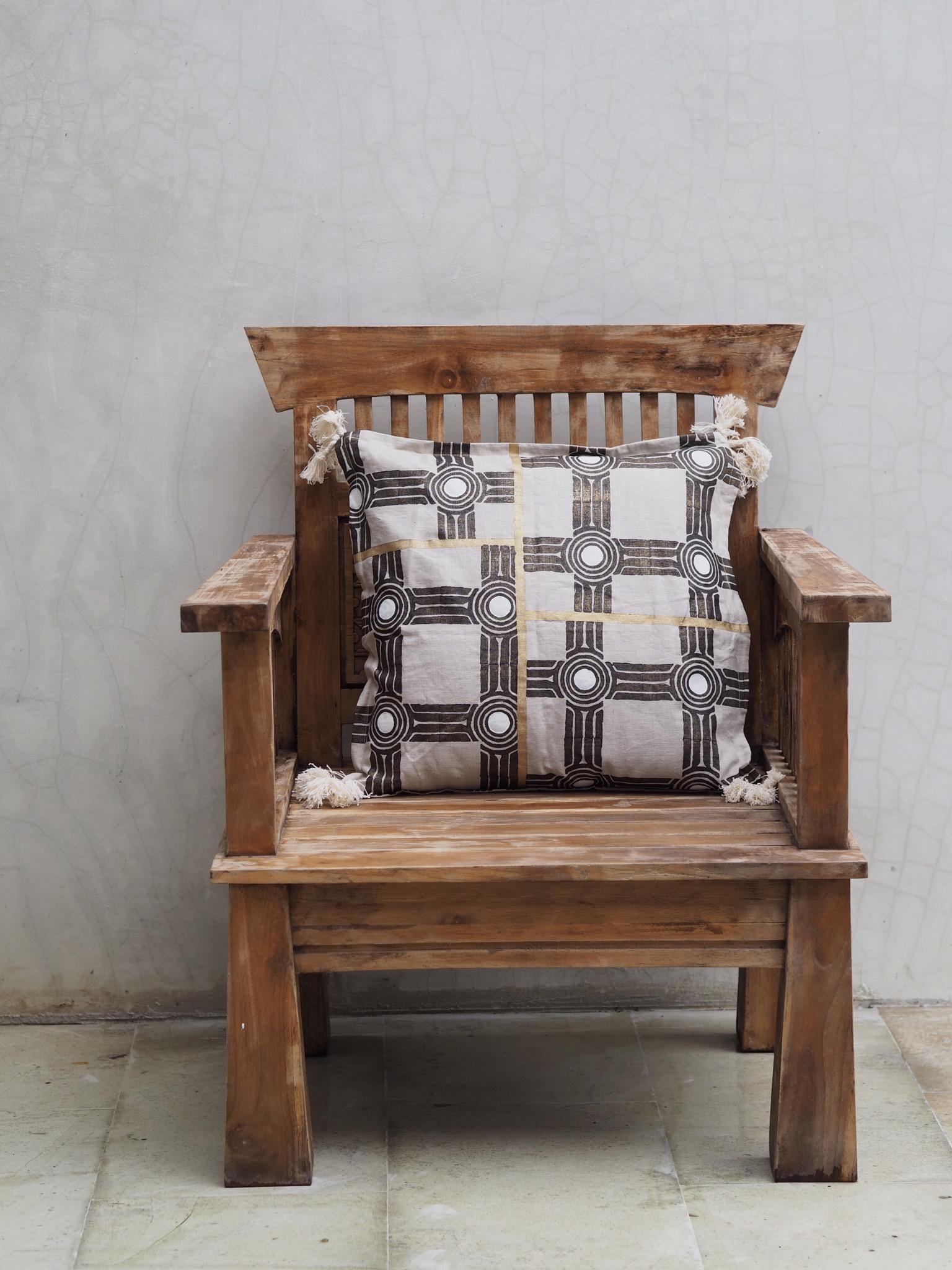 木版プリント/クッションカバー(7)