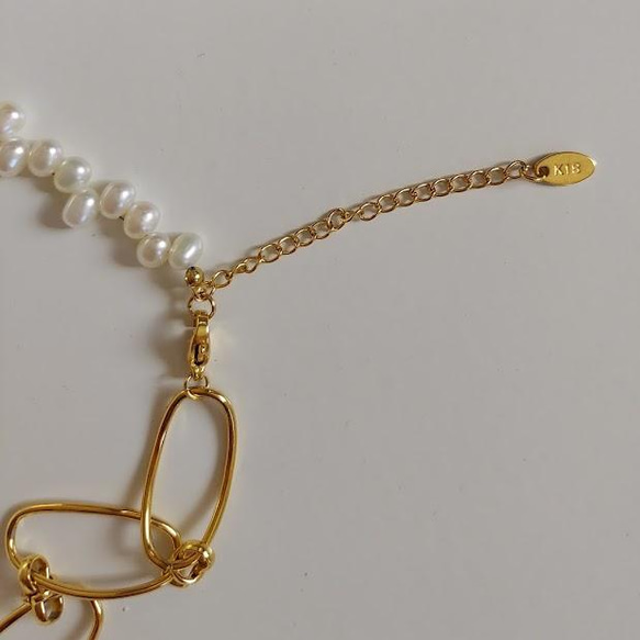 freshwater pearls × bigchain necklace RN041 13枚目の画像