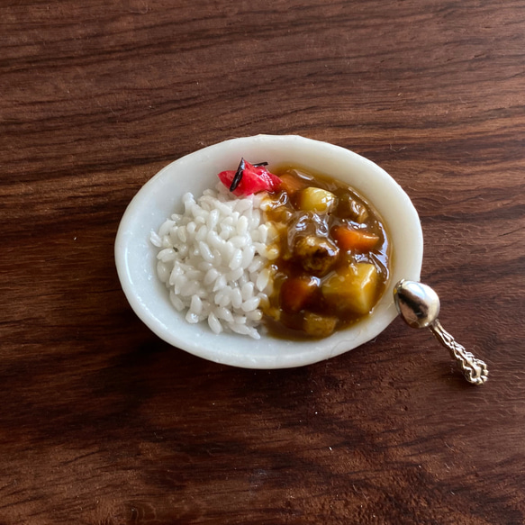 ミニチュア【カレーライス（福神漬付）】 その他置物 いろくず屋 通販