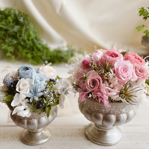 優しいピンクのオールドローズアレンジメント＊大きなサイズ