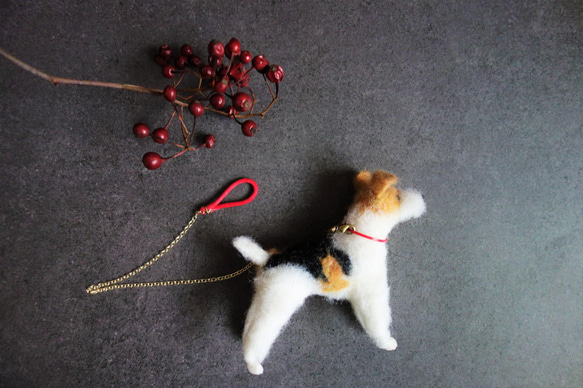 ワイヤーフォックステリア　　犬　　羊毛フェルト 2枚目の画像