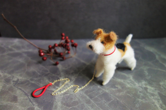 ワイヤーフォックステリア　　犬　　羊毛フェルト 1枚目の画像