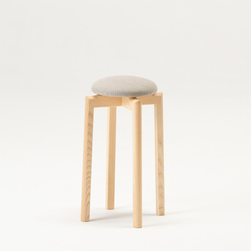 【Creema限定旧仕様】マッシュルームスツール【ライトグレー】かわいい便利なスツール 使う場所を選ばない