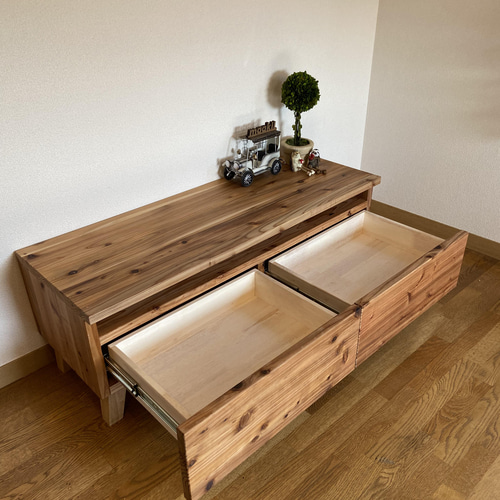 杉無垢の北欧風テレビボード テレビ台 1000×400×400mm テレビ台
