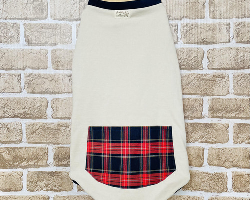 犬服ハンドメイド＊タータンチェックなバルーンタンク 犬服ハンドメイド＊タータンチェックなバルーンタンク 犬服