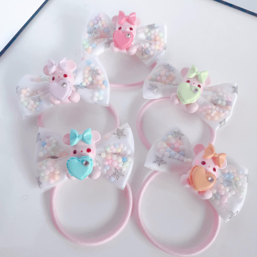 めちゃくちゃ可愛いくまちゃんヘアゴム♡ 雑貨・その他 OHI♡handmade 