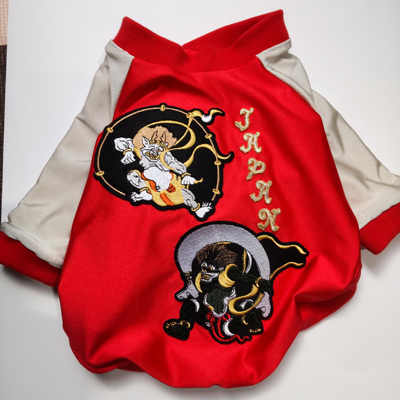 犬服スカジャン赤M ペット服・アクセサリー chin 通販 13104975