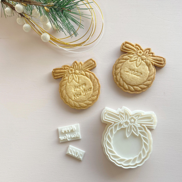 [新年] 注連繩餅乾模具/可愛/禮物/禮物/手工製作/慶祝/新年快樂/新年/舞獅/Okame 第5張的照片