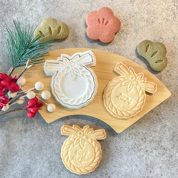 [新年] 注連繩餅乾模具/可愛/禮物/禮物/手工製作/慶祝/新年快樂/新年/舞獅/Okame 第1張的照片