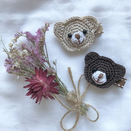 まるまるモチーフ♡ベビーヘアクリップ