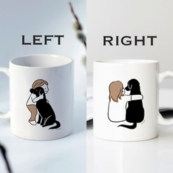 ラブラドールレトリバー　1個で2柄のマグカップ【親友・ねえ聞いて】　犬　イラスト　すぐ届く母の日 2枚目の画像