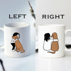 ラブラドールレトリバー　1個で2柄のマグカップ【親友・ねえ聞いて】　犬　イラスト　すぐ届く母の日 3枚目の画像