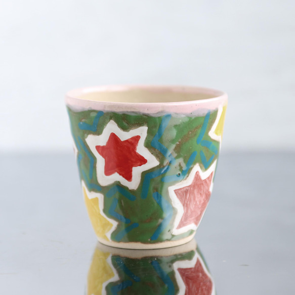 Mug Cup / Momiji Pattern (綠) 耳柄 第2張的照片